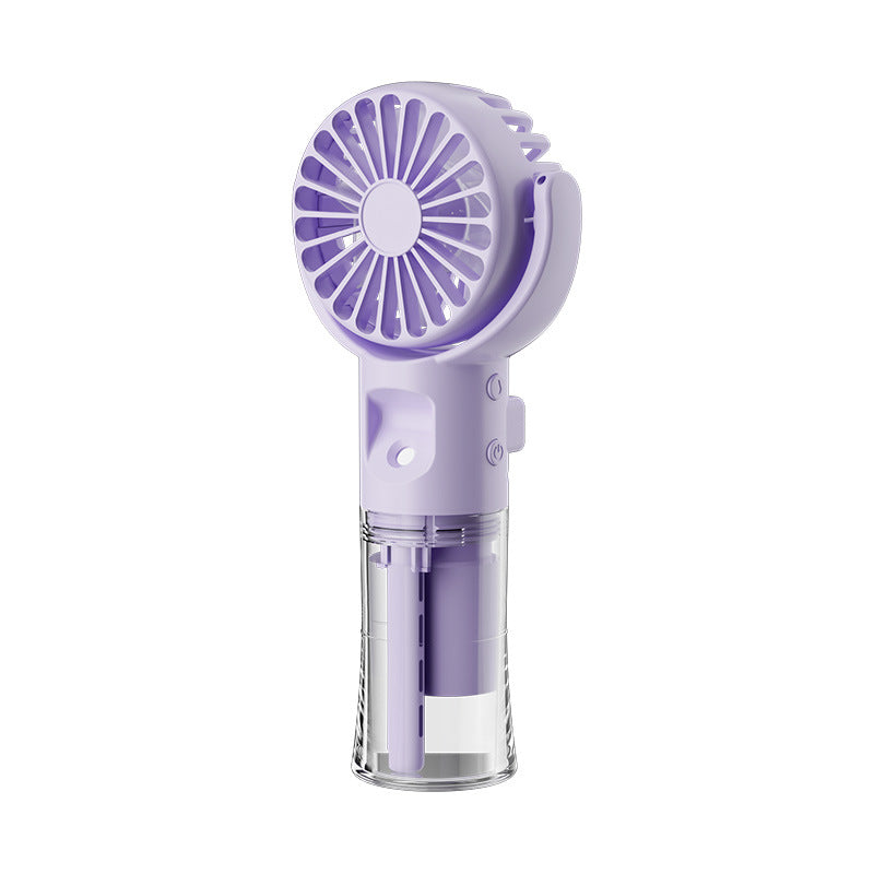 Ventilateur 2 en 1 violet portatif