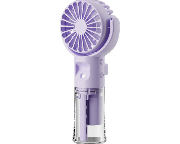 Ventilateur 2 en 1 violet portatif