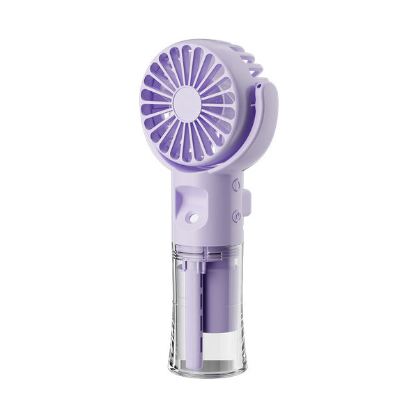 Ventilateur 2 en 1 violet portatif