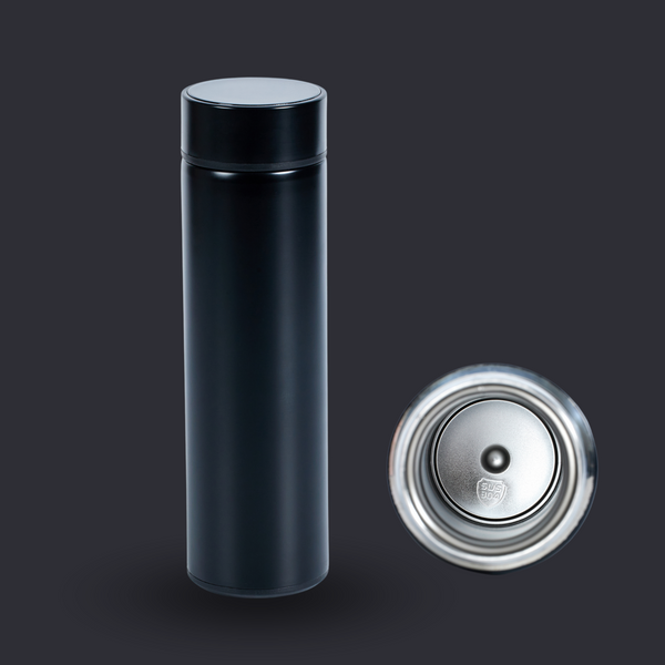 Thermos en Inox noir 2 en 1