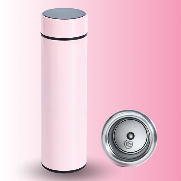 Thermos en Inox rose 2 en 1