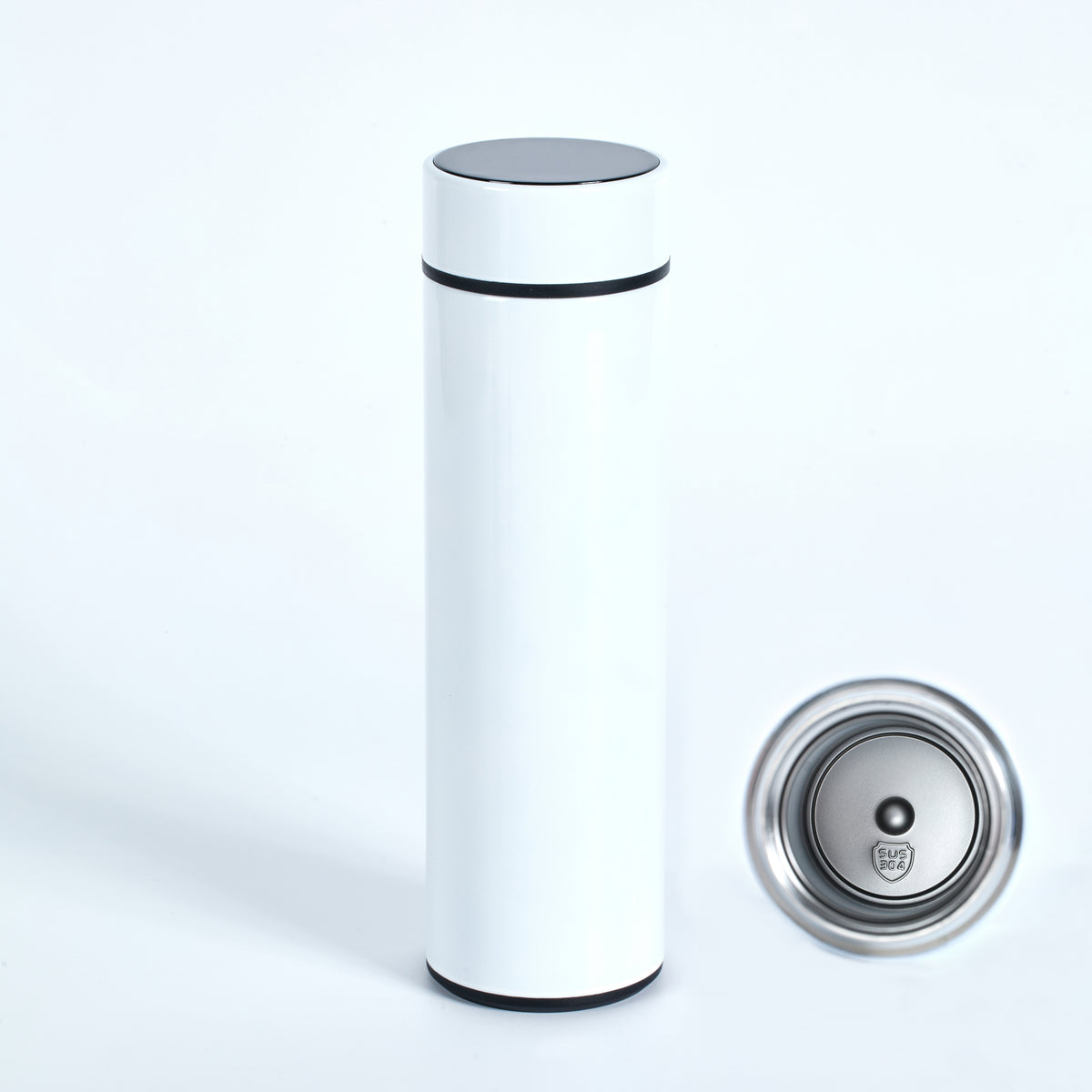 Thermos en Inox blanc 2 en 1